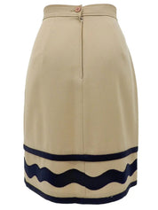 ウールセットアップ ベージュ/ネイビー