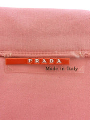 コットンVネッククォータースリーブトップス ピンク