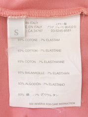 コットンVネッククォータースリーブトップス ピンク