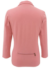 Pink cotton V-neck 3/4 sleeve top