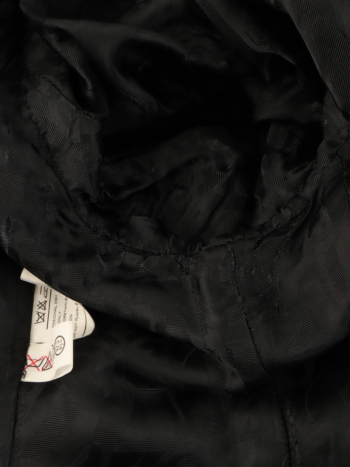 Wool logo button long jacket in black