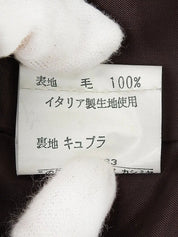 ヘリンボーンパターンセットアップ　ブラウン