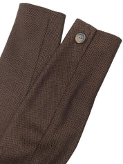 ヘリンボーンパターンセットアップ ブラウン