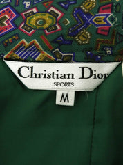 Design Pattern Logo Charm Skirt Green/Multi