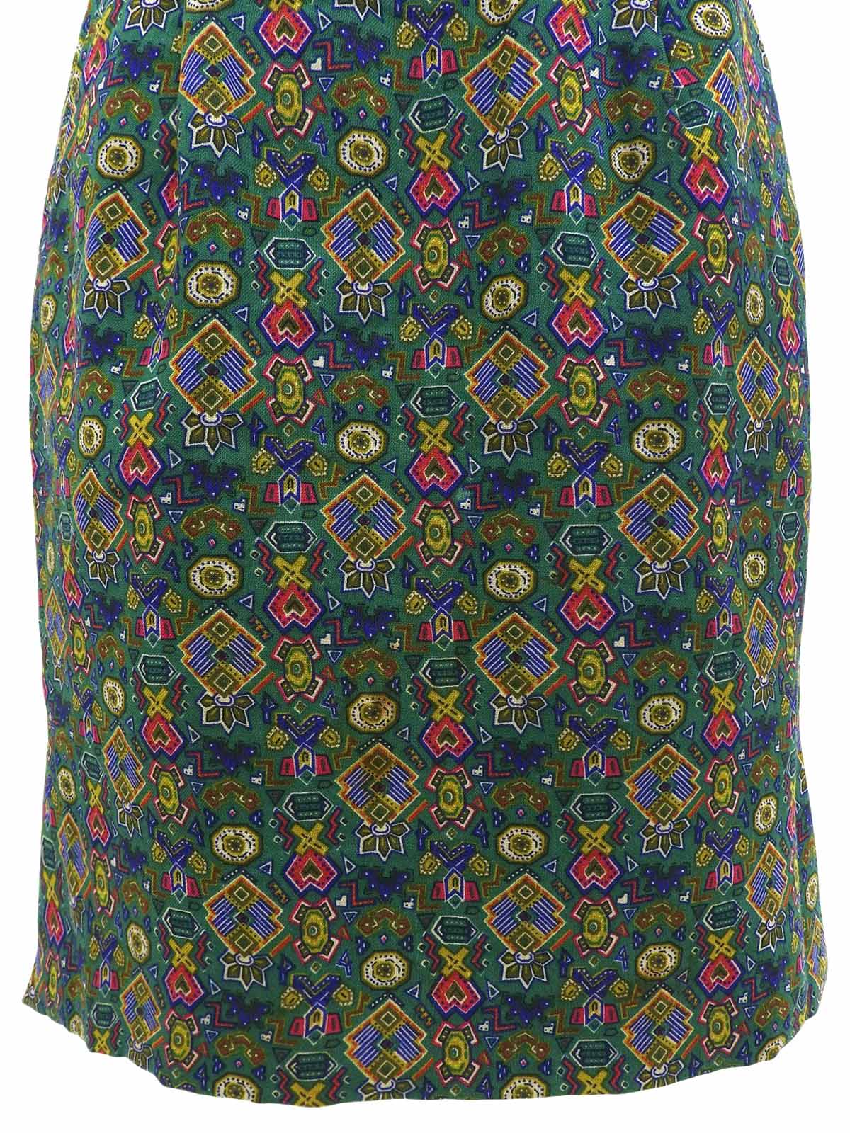 デザインパターンロゴチャームスカート　グリーン/マルチ