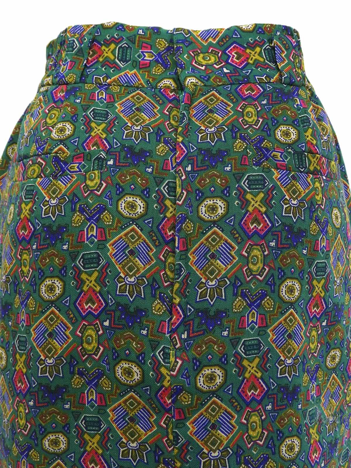 Design Pattern Logo Charm Skirt Green/Multi