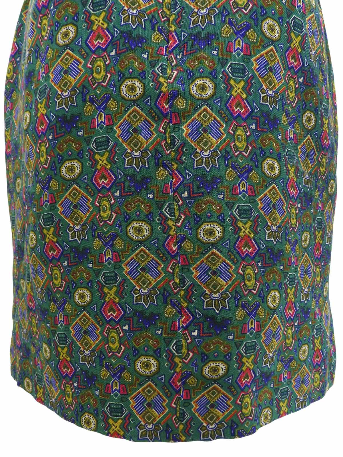 デザインパターンロゴチャームスカート　グリーン/マルチ