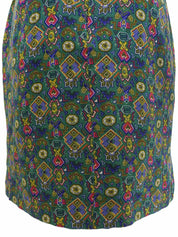 Design Pattern Logo Charm Skirt Green/Multi