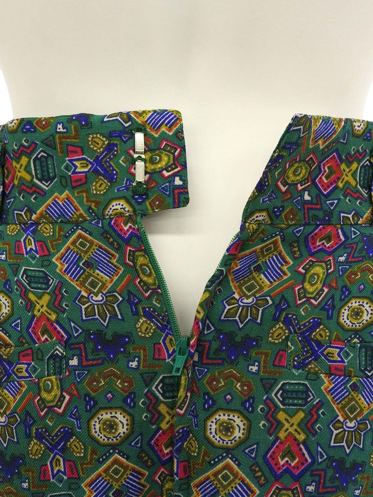 Design Pattern Logo Charm Skirt Green/Multi