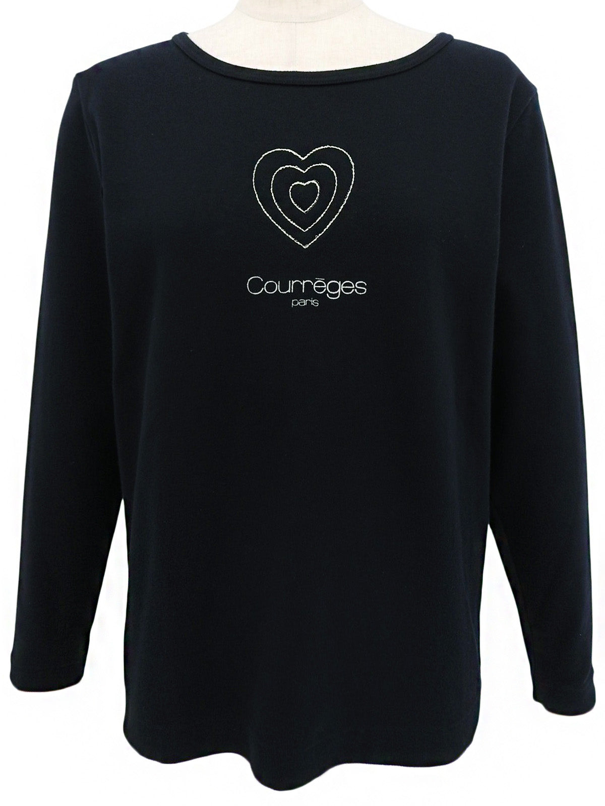 ハートロゴロングスリーブトップス　ネイビー