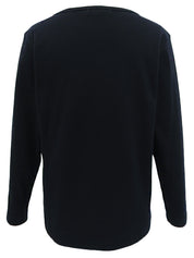 海军蓝心形logo长袖上衣