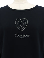 ハートロゴロングスリーブトップス　ネイビー