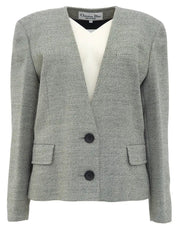 Wool jacket in white/black