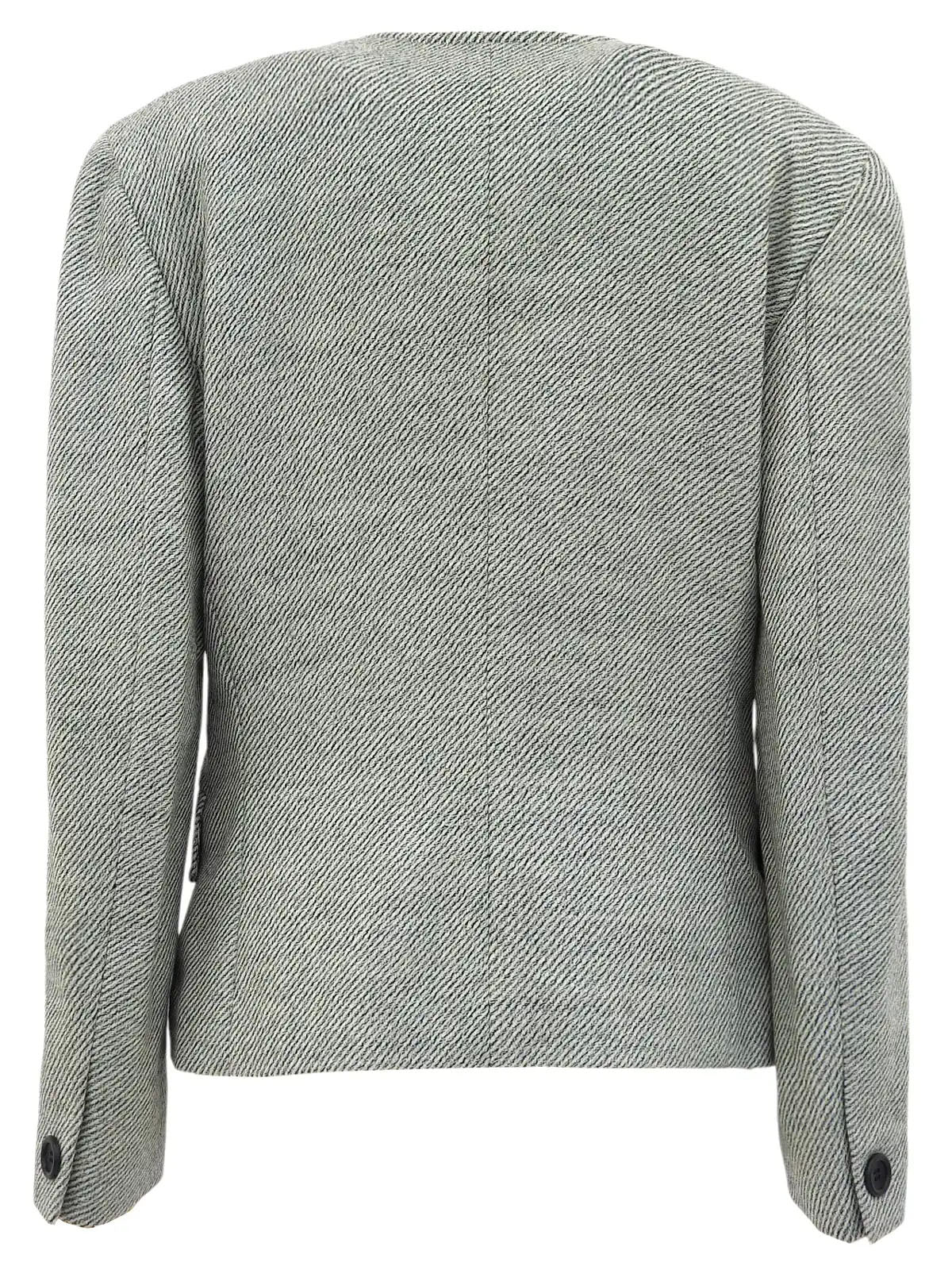 Wool jacket in white/black