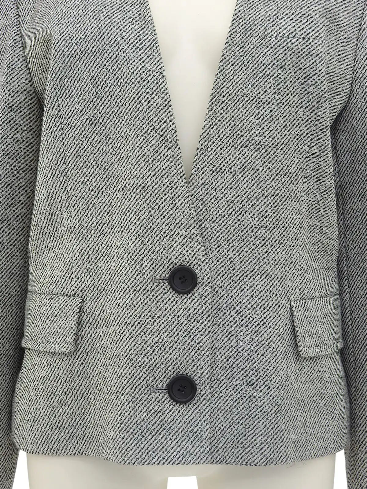 Wool jacket in white/black