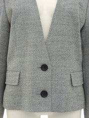 Wool jacket in white/black