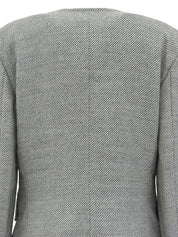 Wool jacket in white/black