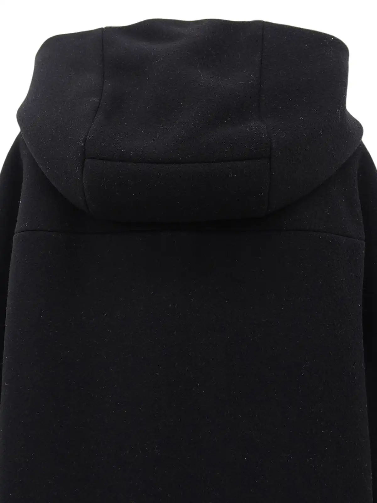 Wool duffle coat in black