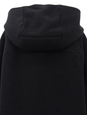 Wool duffle coat in black