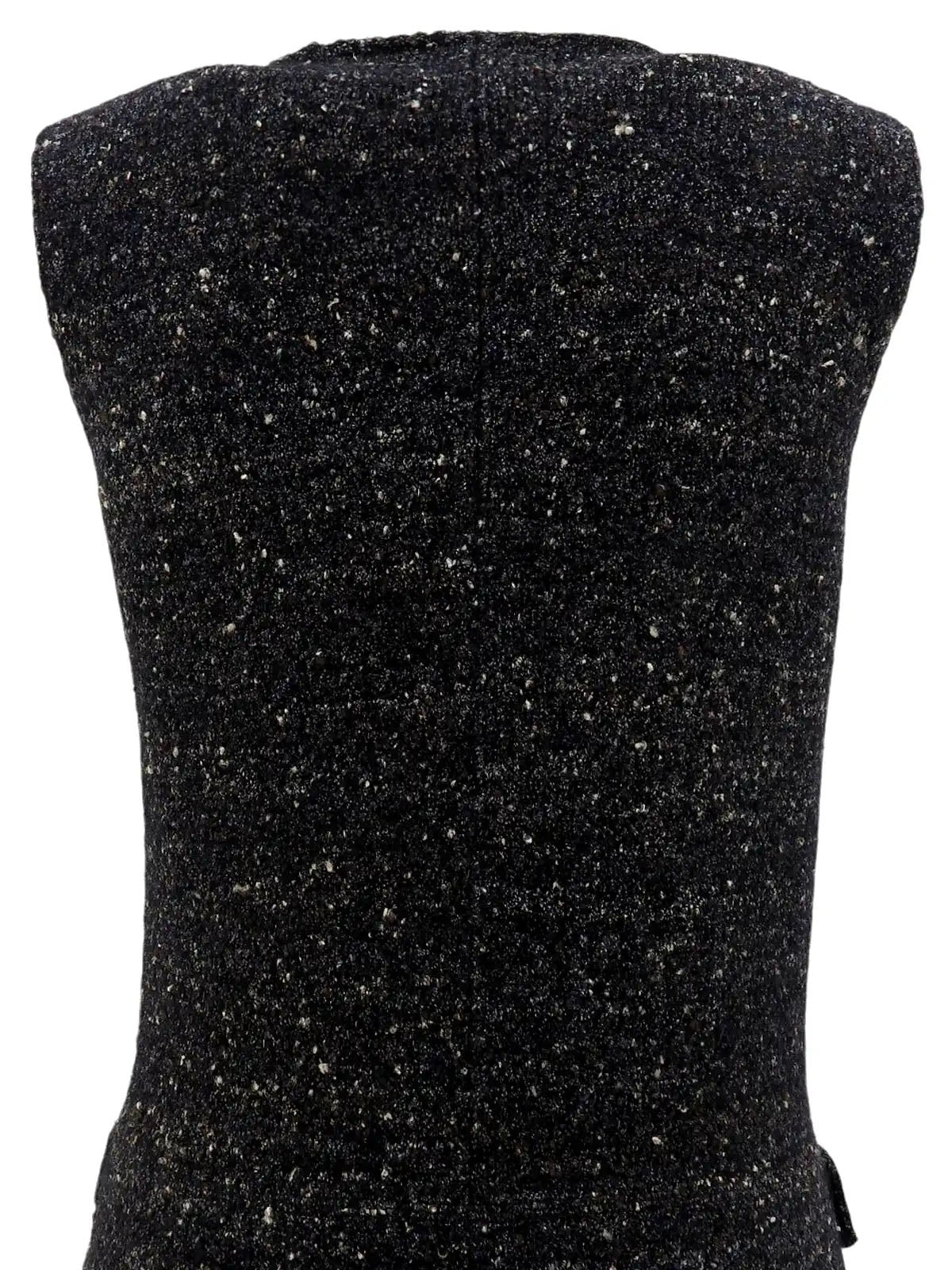 ツイードノースリーブワンピース ブラック/マルチ