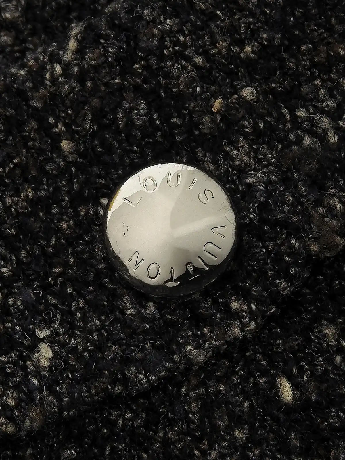 ツイードノースリーブワンピース ブラック/マルチ