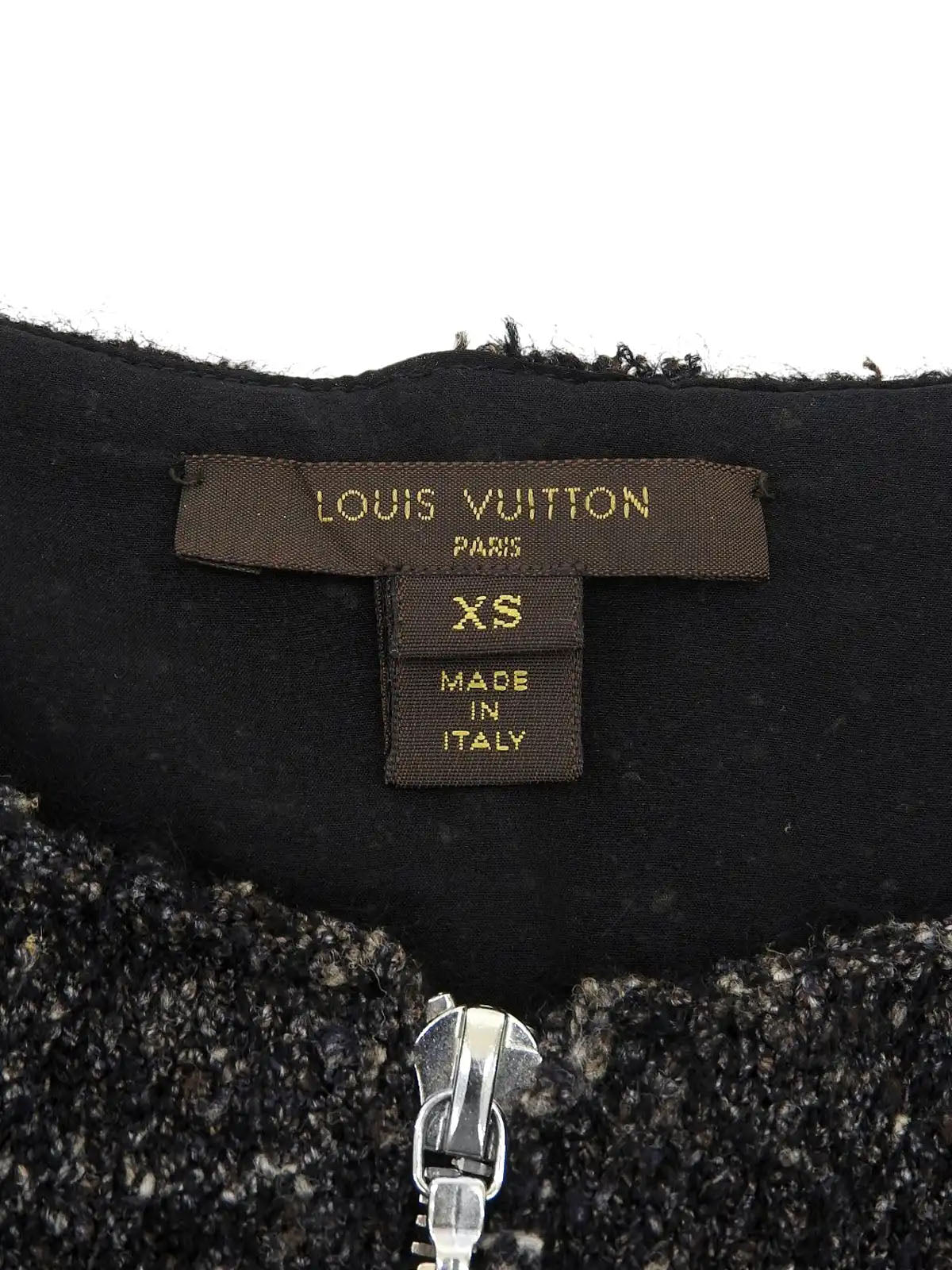 ツイードノースリーブワンピース ブラック/マルチ