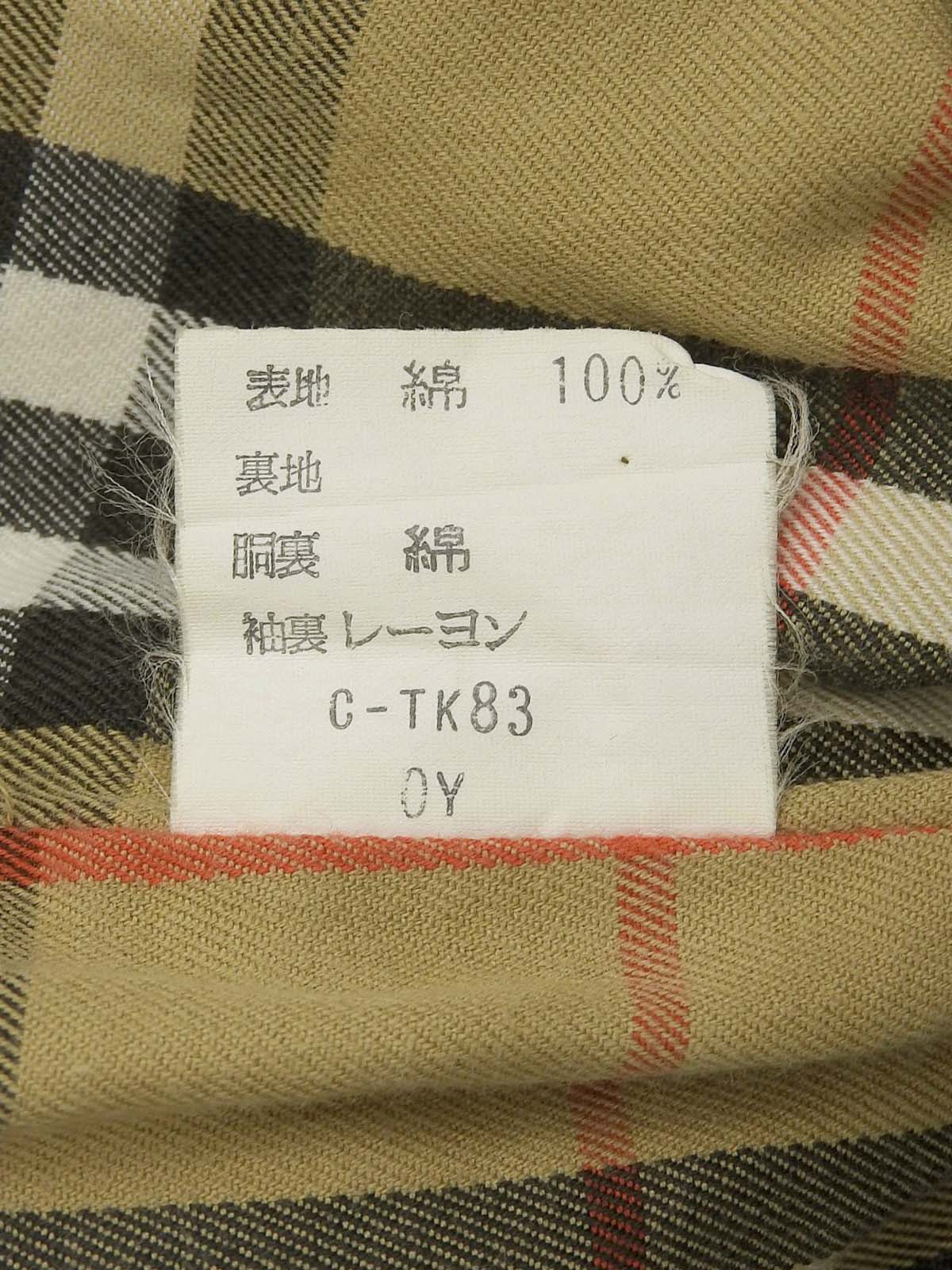 ノバチェックライニングトレンチコート ベージュ