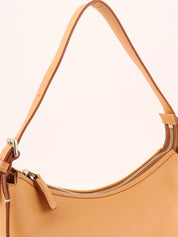 Logo Embossed One Shoulder Bag Beige