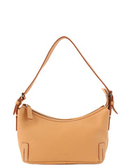 Logo Embossed One Shoulder Bag Beige