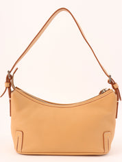 Logo Embossed One Shoulder Bag Beige