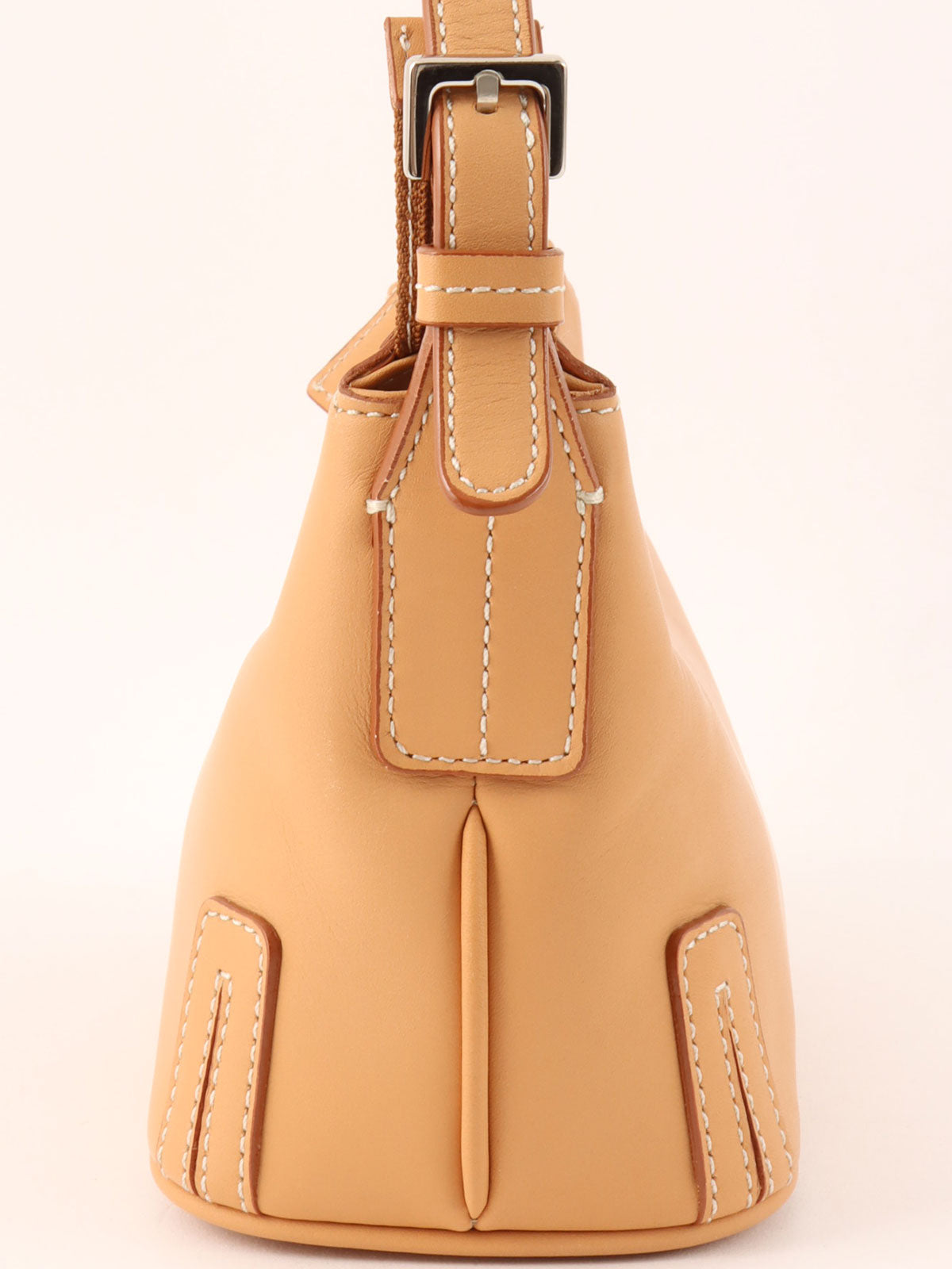 Logo Embossed One Shoulder Bag Beige