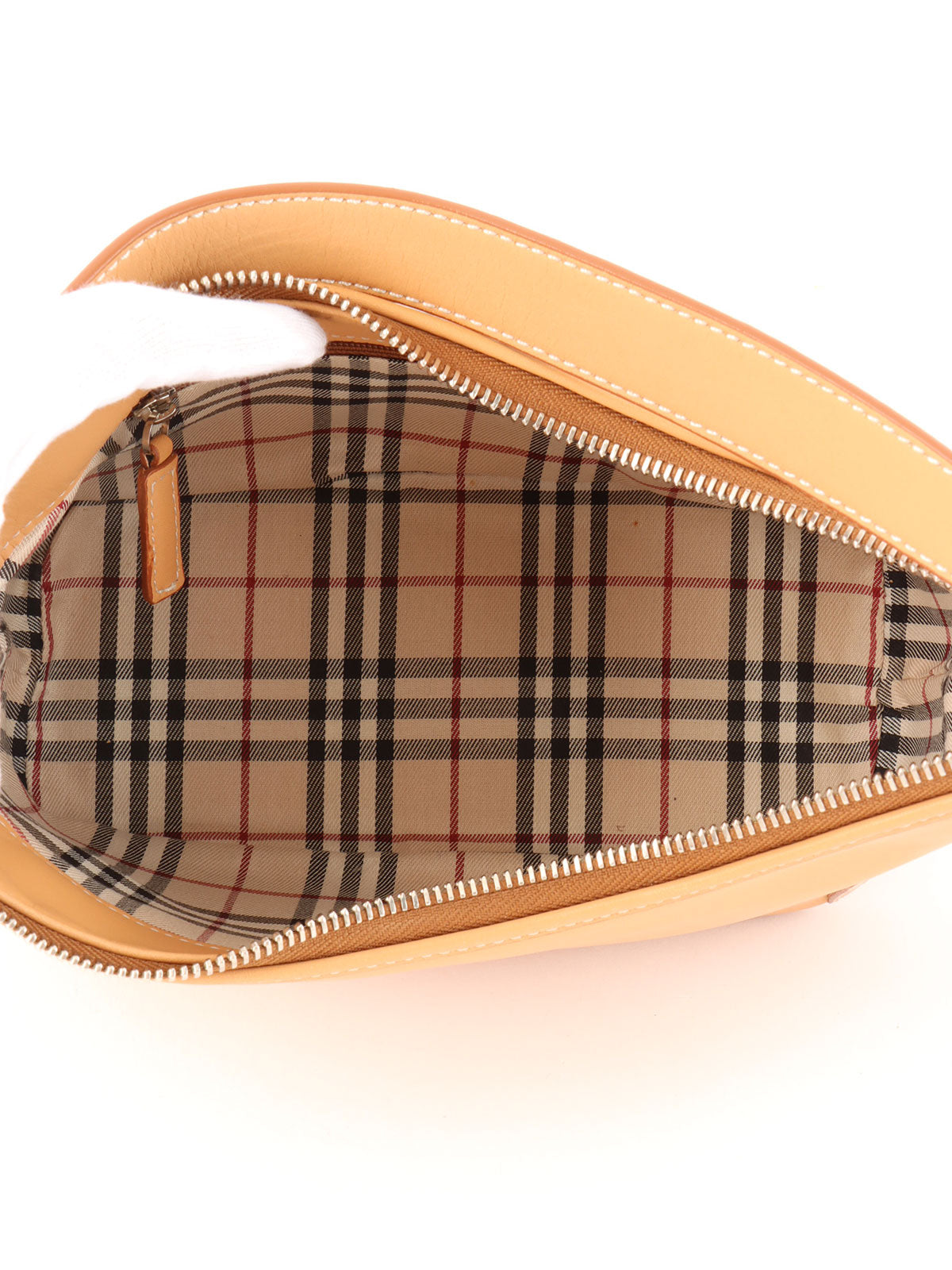 Logo Embossed One Shoulder Bag Beige