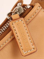 Logo Embossed One Shoulder Bag Beige