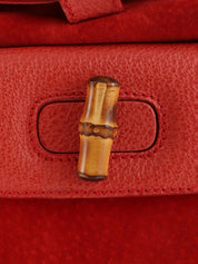 スエードバンブーバックパックミニ レッド