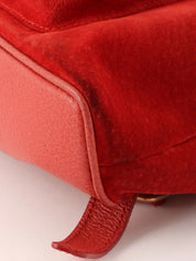 スエードバンブーバックパックミニ レッド