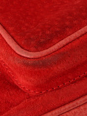 Suede Bamboo Mini Backpack in Red