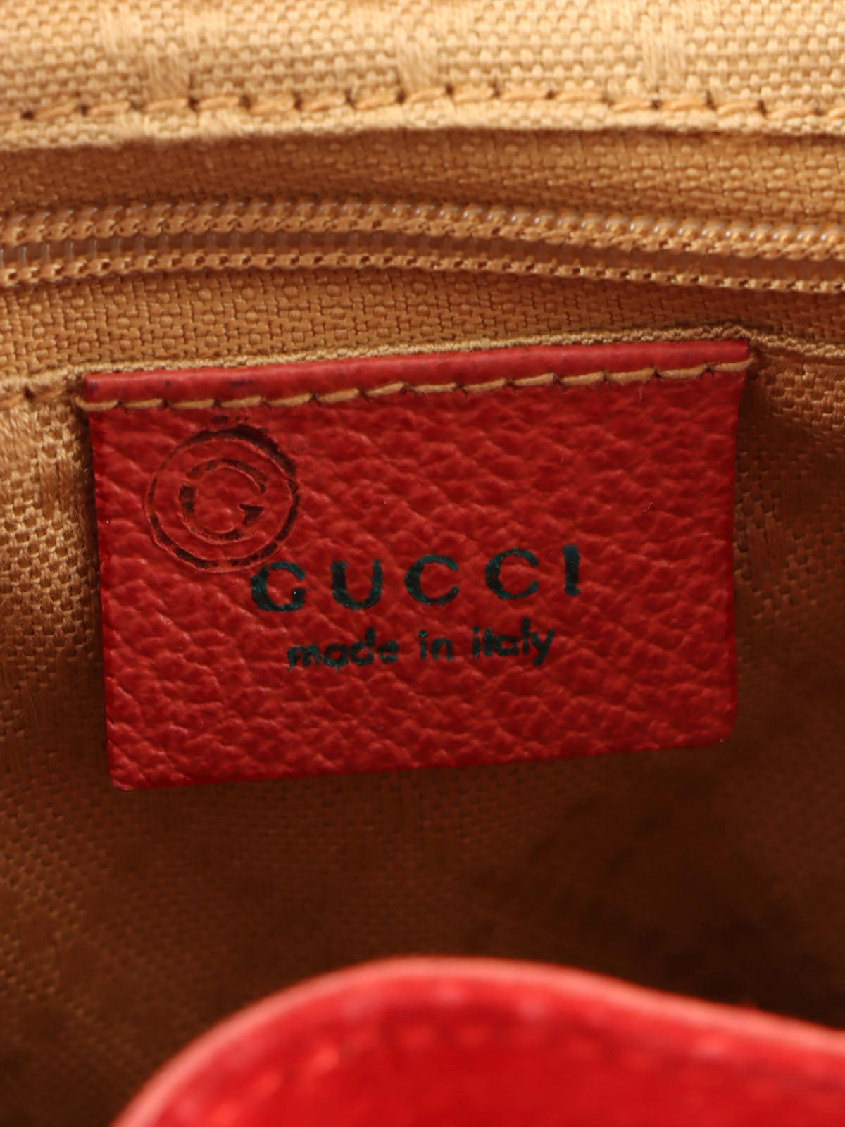 スエードバンブーバックパックミニ レッド