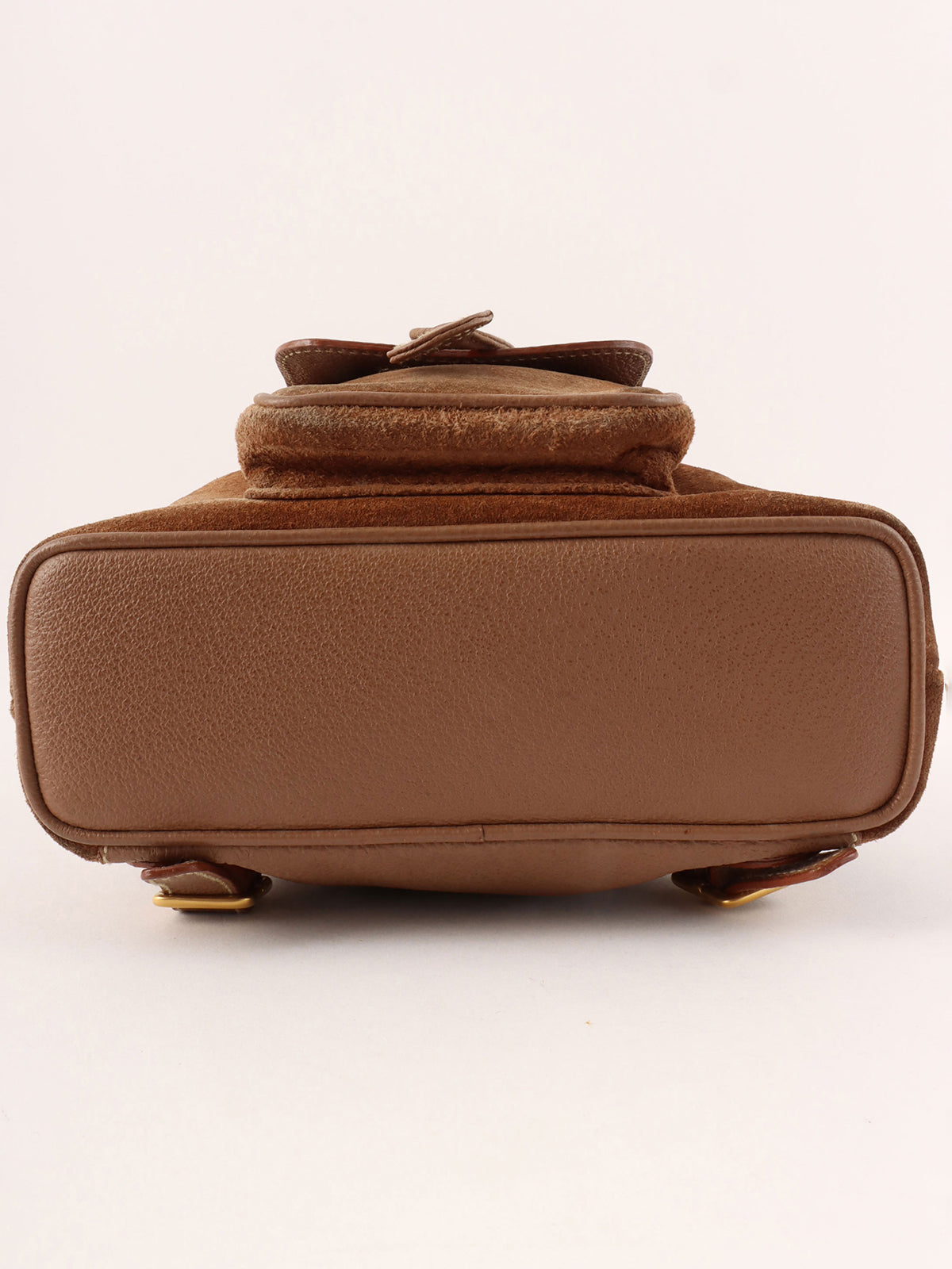 棕色绒面竹纤维迷你背包