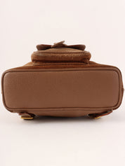 棕色绒面竹纤维迷你背包