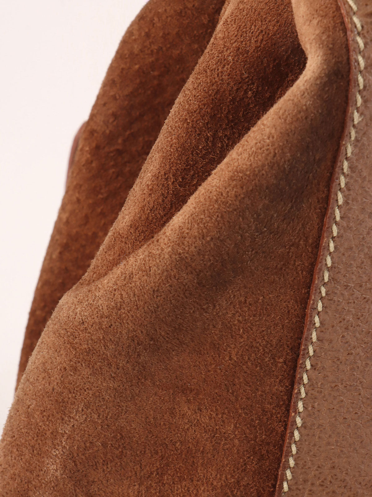 Suede Bamboo Mini Backpack, Brown