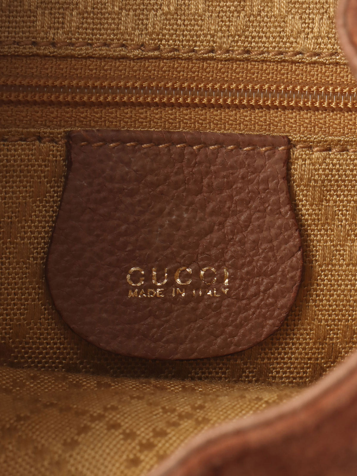 Suede Bamboo Mini Backpack, Brown