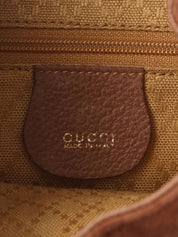 Suede Bamboo Mini Backpack, Brown