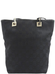 Canvas GG Pattern Handbag in Black
