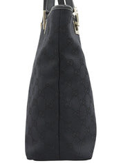 黑色帆布 GG 图案手提包