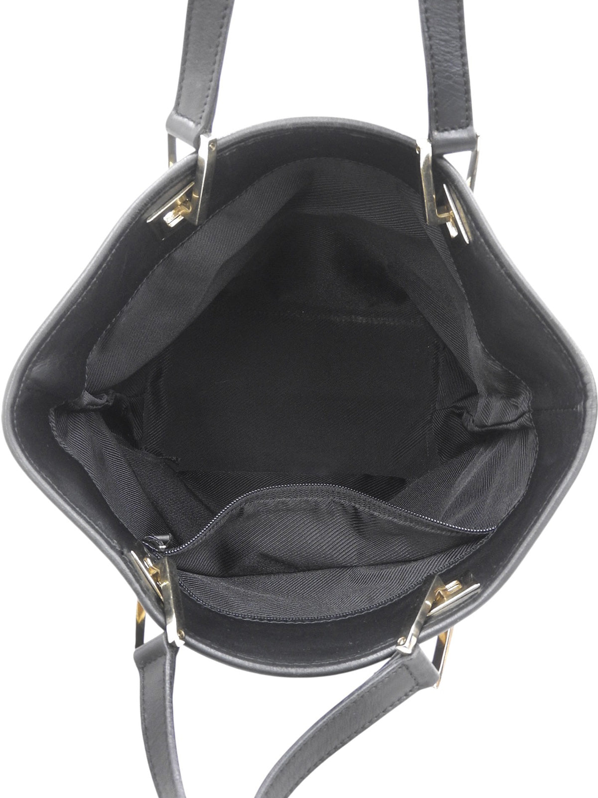 黑色帆布 GG 图案手提包