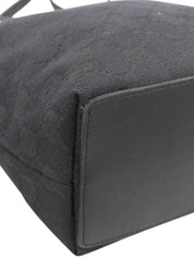 黑色帆布 GG 图案手提包