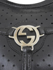 インターロッキングGプレートパンチングワンショルダーバッグ ブラック