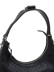 インターロッキングGプレートパンチングワンショルダーバッグ ブラック