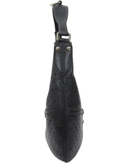 インターロッキングGプレートパンチングワンショルダーバッグ ブラック