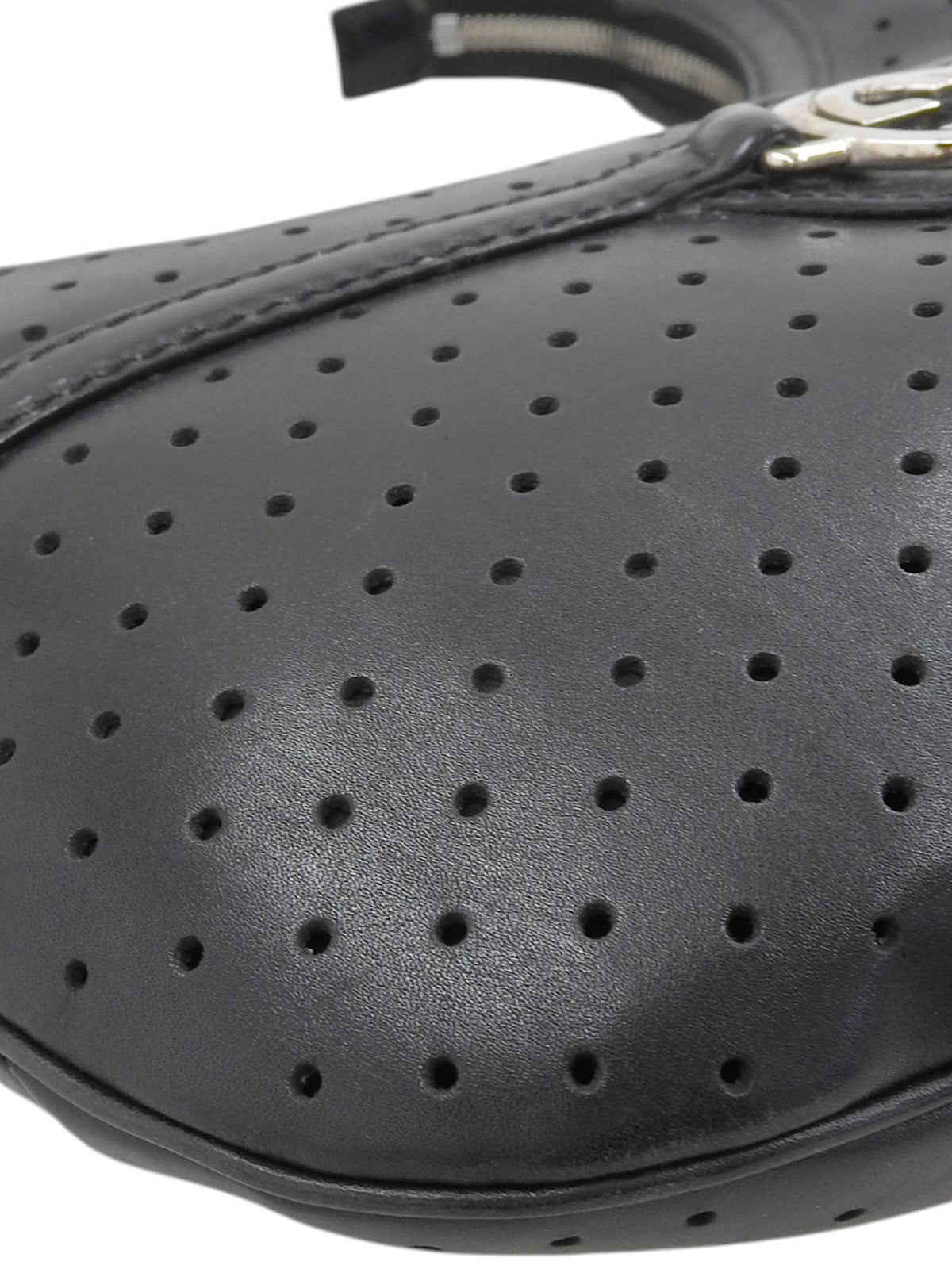 インターロッキングGプレートパンチングワンショルダーバッグ ブラック